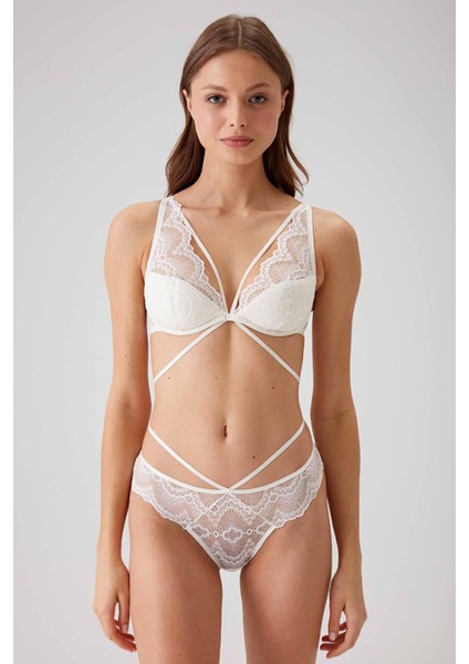 Robinetta Balenli Sütyen Takımı 4730 - Ekru