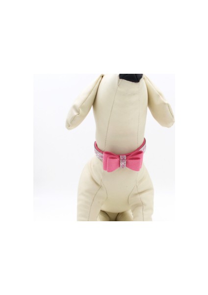 Ilmek Süet Deri Rhinestone Köpek Yaka ve Tasma Set Küçük Orta Köpekler Için Pet Köpek Kedi Chihuahua Yaka Kediler | Köpek Kedi Yaka | Kitten Collarcat Yaka (Pembe) (Yurt Dışından)