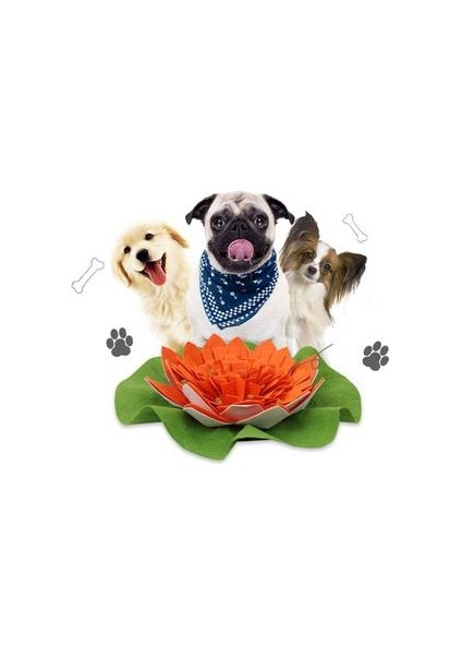 Yeni Köpek Snuffle Mat Lotus Şekli Koklama Ped Battaniye Iq Yiyecek Arama Becerileri Eğitim Yavaş Besleyici Gıda Besleme Mat Bulmaca Oyuncak | (Yurt Dışından)
