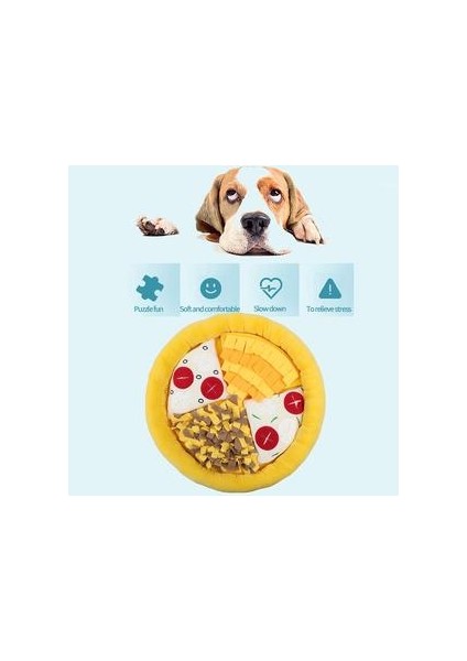 Pet Köpek Oyuncaklar Pet Sniffing Pad Yıkanabilir Eğitim Battaniye Besleme Pizza Yavru Mat Ekleme Çok Renkli Ayrılabilir Polar Battaniye | (Yurt Dışından)