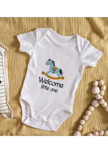 Kids Welcome Little One Tasarımlı Bebek Body Zıbın - Model 1