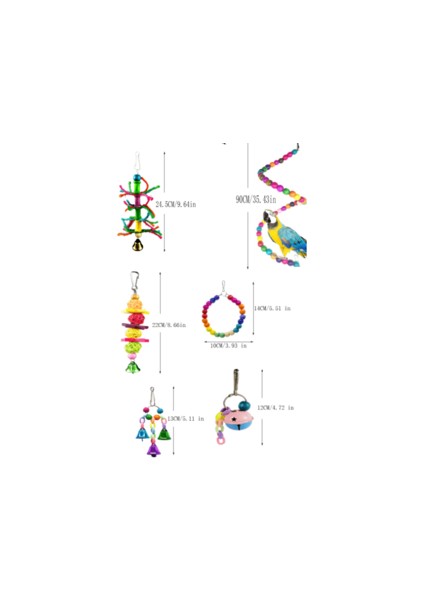 Pet Papağan Asılı Oyuncak Çiğneme Bite Rattan Topları Salıncak Çan Kuş Parakeet Standı Eğitim Oyuncaklar Aksesuarları Pet Malzemeleri | Kuş Oyuncakları (Yurt Dışından)