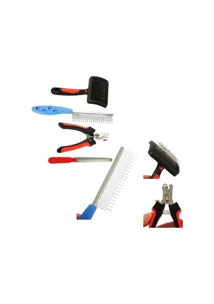 Pet Malzemeleri Aksesuarları 4 / Adet Pet Bakım Tarak Pet Ürünleri Saç Fırçası Tırnak Clippers Slicker Masaj Aracı Köpek Malzemeleri | Köpek Tarakları (Yurt Dışından) fırsatları