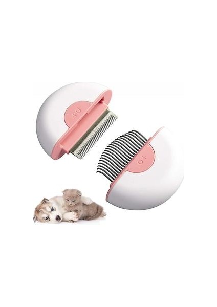 Kedi Fırça Seti, Dökülme ve Tımar Için Köpek Kedi Fırçası, Pet Masaj Tarak (Pembe) (Yurt Dışından)