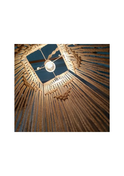 25 * 70 cm Bohemian Püskül Dekor Fener Makrome Goblen Duvar Asılı El Dokuma Avize Abajur Oturma Odası Kahve Restoran Dekor | Dekoratif Gobiyeller (Yurt Dışından)