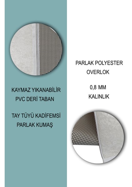 Baskılı Modern Desenli Kaymaz Tabanlı Yıkanabilir Şık Salon Halısı Mutfak Halısı ve Yolluk NH-HT-435