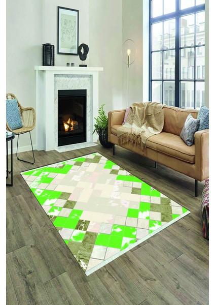 Kaymaz Taban Yıkanabilir Modern Desenli Salon Halısı ve Yolluk NH-HY-1003