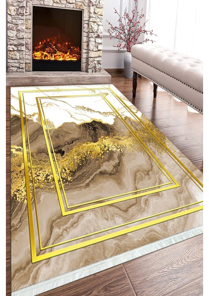 Dijital Baskılı Kaymaz Taban Yıkanabilir Modern Salon Halısı Mutfak Halısı ve Yolluk NH-HT-1258
