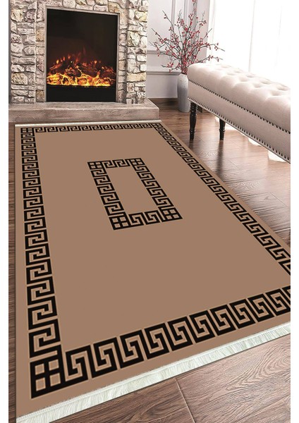 Baskılı Modern Desenli Kaymaz Tabanlı Yıkanabilir Şık Salon Halısı Mutfak Halısı ve Yolluk NH-HT-596