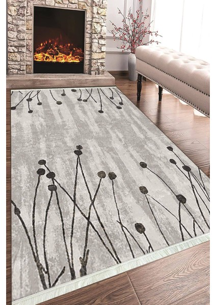 Baskılı Modern Desenli Kaymaz Tabanlı Yıkanabilir Şık Salon Halısı Mutfak Halısı ve Yolluk NH-HT-459