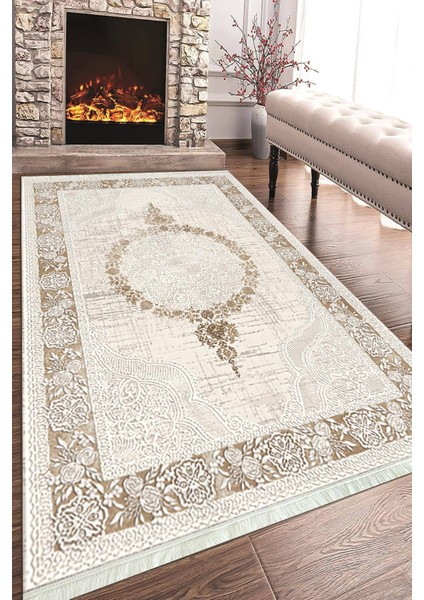 Baskılı Modern Desenli Kaymaz Tabanlı Yıkanabilir Şık Salon Halısı Mutfak Halısı ve Yolluk NH-HT-503