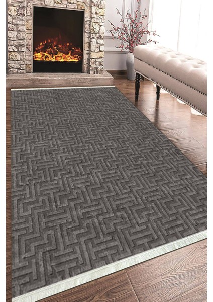 Baskılı Modern Desenli Kaymaz Tabanlı Yıkanabilir Şık Salon Halısı Mutfak Halısı ve Yolluk NH-HT-410