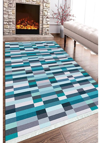 Dijital Baskılı Kaymaz Taban Yıkanabilir Modern Salon Halısı Mutfak Halısı ve Yolluk NH-HT-1336