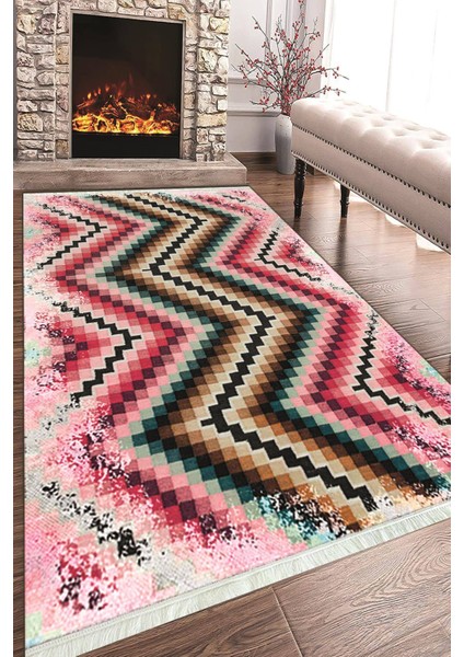 Dijital Baskılı Kaymaz Taban Yıkanabilir Modern Salon Halısı Mutfak Halısı ve Yolluk NH-HT-114