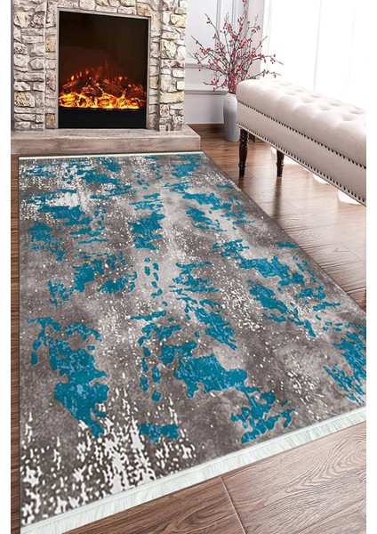 Dijital Baskılı Kaymaz Taban Yıkanabilir Modern Salon Halısı Mutfak Halısı ve Yolluk NH-HT-1333