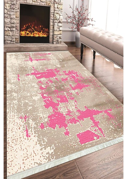 Baskılı Modern Desenli Kaymaz Tabanlı Yıkanabilir Şık Salon Halısı Mutfak Halısı ve Yolluk NH-HT-640