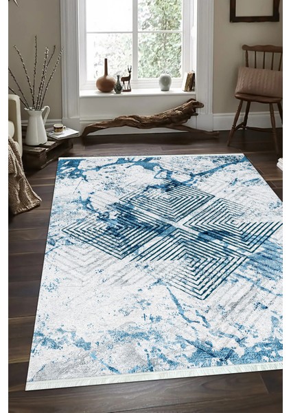 Dijital Baskılı Kaymaz Taban Yıkanabilir Modern Salon Halısı Mutfak Halısı ve Yolluk NH-SD-1037