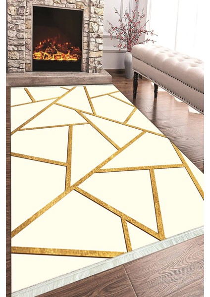 Baskılı Modern Desenli Kaymaz Tabanlı Yıkanabilir Şık Salon Halısı Mutfak Halısı ve Yolluk NH-HT-684