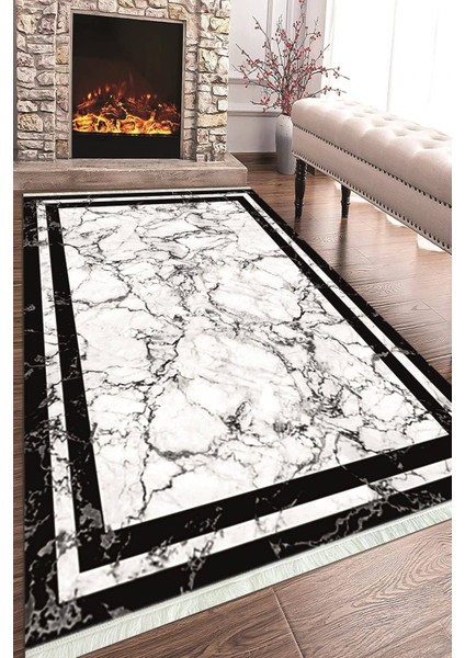 Baskılı Modern Desenli Kaymaz Tabanlı Yıkanabilir Şık Salon Halısı Mutfak Halısı ve Yolluk NH-HT-601