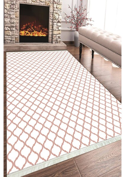 Baskılı Modern Desenli Kaymaz Tabanlı Yıkanabilir Şık Salon Halısı Mutfak Halısı ve Yolluk NH-HT-519