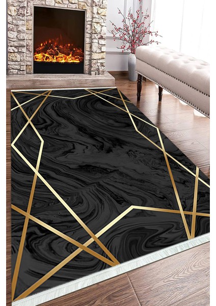 Dijital Baskılı Kaymaz Taban Yıkanabilir Modern Salon Halısı Mutfak Halısı ve Yolluk NH-HT-1098