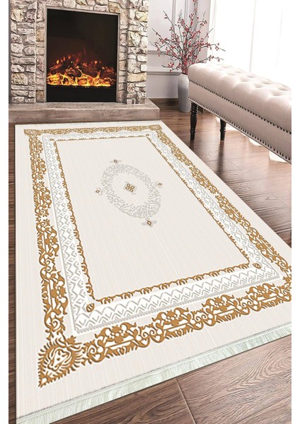 Baskılı Modern Desenli Kaymaz Tabanlı Yıkanabilir Şık Salon Halısı Mutfak Halısı ve Yolluk NH-HT-618