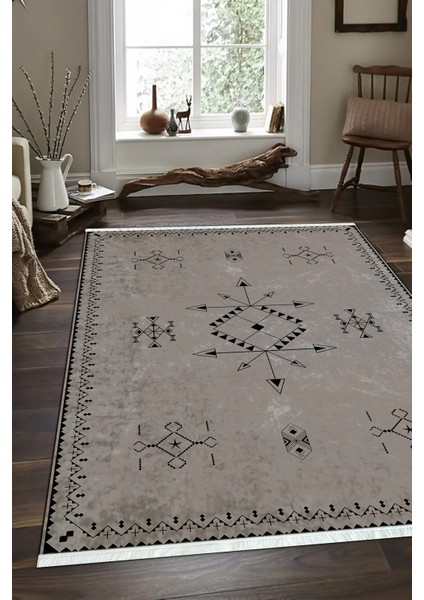 Dijital Baskılı Kaymaz Taban Yıkanabilir Modern Salon Halısı Mutfak Halısı ve Yolluk NH-SD-957