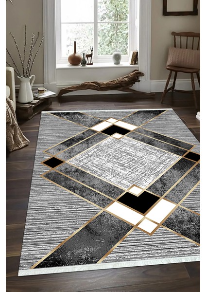 Dijital Baskılı Kaymaz Taban Yıkanabilir Modern Salon Halısı Mutfak Halısı ve Yolluk Nh-Sm-16