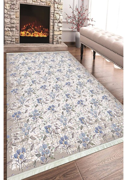 Baskılı Modern Desenli Kaymaz Tabanlı Yıkanabilir Şık Salon Halısı Mutfak Halısı ve Yolluk NH-HT-447