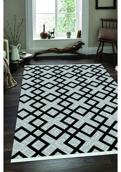 Dijital Baskılı Kaymaz Taban Yıkanabilir Modern Salon Halısı Mutfak Halısı ve Yolluk NH-SD-964
