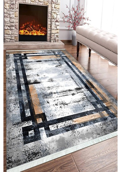 Dijital Baskılı Kaymaz Taban Yıkanabilir Modern Salon Halısı Mutfak Halısı ve Yolluk NH-HT-1273
