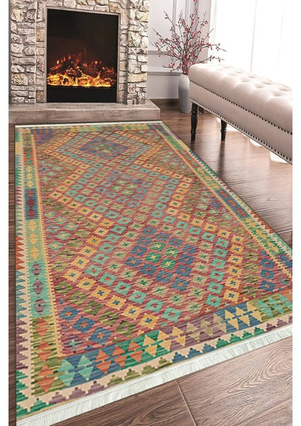 Baskılı Modern Desenli Kaymaz Tabanlı Yıkanabilir Şık Salon Halısı Mutfak Halısı ve Yolluk NH-HT-652