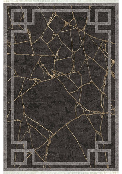 Baskılı Modern Desenli Kaymaz Tabanlı Yıkanabilir Şık Salon Halısı Mutfak Halısı ve Yolluk NH-HT-366