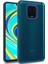 Xiaomi Redmi Note 9s Kapak Metal Kamera Korumalı Arkası Şeffaf Silikon Kılıf - Mavi 1