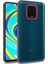 Xiaomi Redmi Note 9 Pro Kapak Metal Kamera Korumalı Arkası Şeffaf Silikon Kılıf - Kırmızı 1