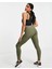 One Performance Training Dri-Fit Leggings Toparlayıcı Iç Cepli Haki Yeşil Tayt 2