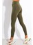One Performance Training Dri-Fit Leggings Toparlayıcı Iç Cepli Haki Yeşil Tayt 5