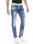CD669 Kalın Dikiş Detaylı Straight Fit Jeans 3