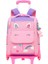 Unicorn Formunda Cepli Tekerlekli Çekçekli Sırt Çantası - Pembe / Mor (Yurt Dışından) 1