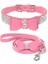 Ilmek Süet Deri Rhinestone Köpek Yaka ve Tasma Set Küçük Orta Köpekler Için Pet Köpek Kedi Chihuahua Yaka Kediler | Köpek Kedi Yaka | Kitten Collarcat Yaka (Pembe) (Yurt Dışından) 1