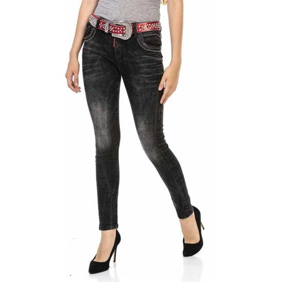 Cipo & Baxx WD468 Siyah Cep Detaylı Jeans