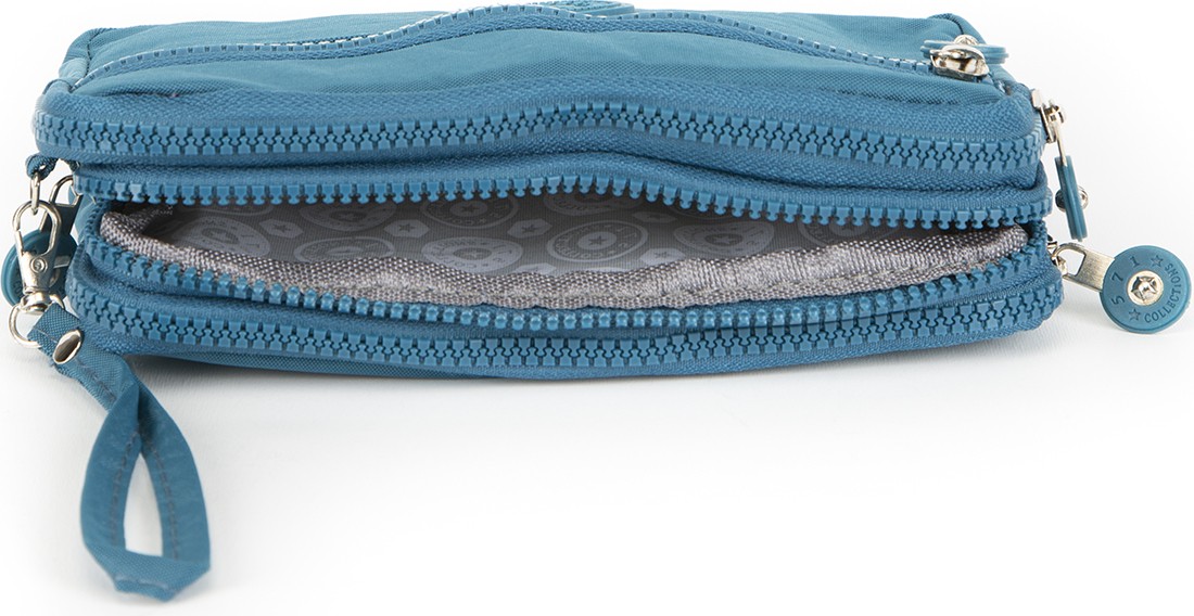 Nemo Bags Turkuaz Kadın Büyük Cüzdan Su Geçirmez 4 Gözlü Bileklikli ve Askılı (1.30CM) 20X12CM görsel 4