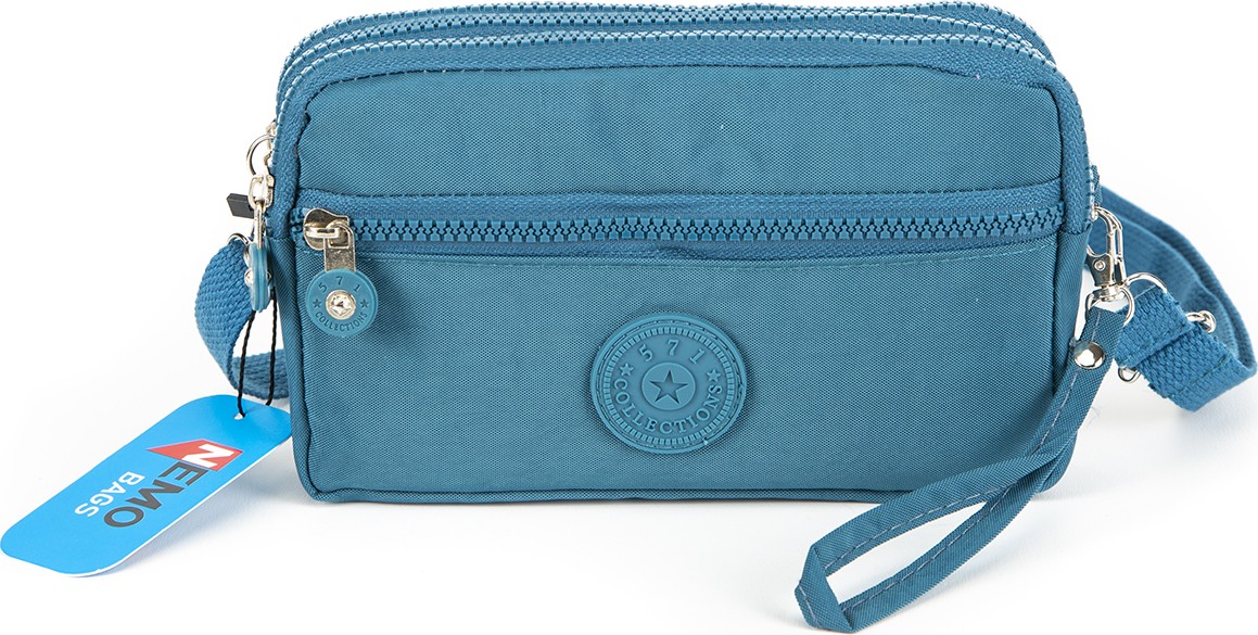 Nemo Bags Turkuaz Kadın Büyük Cüzdan Su Geçirmez 4 Gözlü Bileklikli ve Askılı (1.30CM) 20X12CM görsel 2