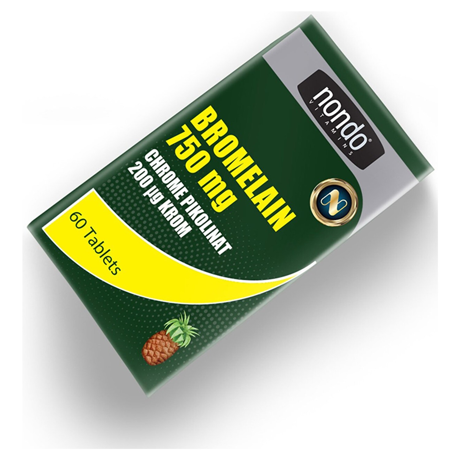 Nondo Bromelain 750mg & Krom Pikolinat 60 Tablet 2 Adet Fiyatı