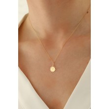 Milet Kuyumculuk 14 Ayar Altın Forze Zincir Güneş Kolye