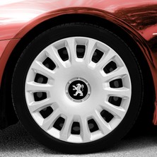 Whigor Peugeot 106 14 Inç Uyumlu Jant Kapağı Amblemli Gri 4 Adet 1 Takım 144