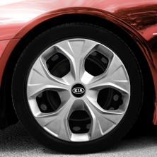 Whigor Kia Rio 14 Inç Uyumlu Jant Kapağı Amblemli Gri 4'lü Takım 112