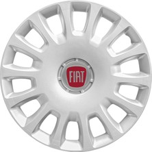 Whigor Fiat Palio 14 Inç Jant Kapağı Amblemli Gri 4'lü Set 144