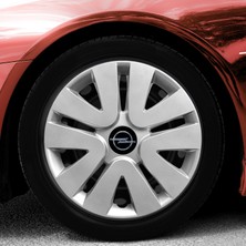 Whigor Opel Calibra 15 Inç Uyumlu Jant Kapağı Amblemli Gri 4'lü Takım 106