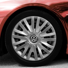 Whigor Volkswagen 15 Inç Jant Kapağı Amblemli Gri 4'lü Set 124